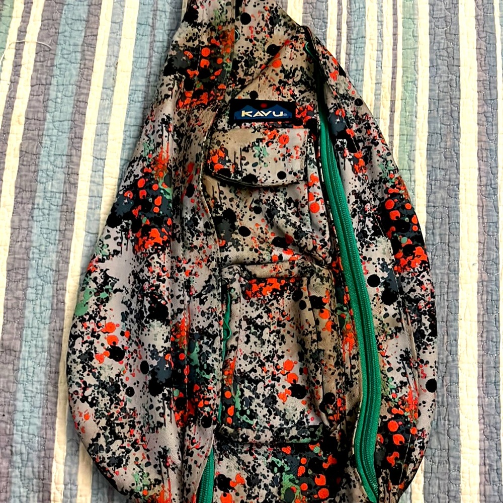 Vintage KAVU paint shoulder bag
